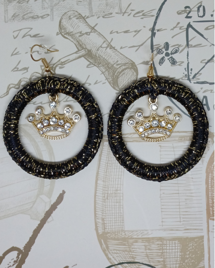 Háčkované  dizajnové náušnice "Galéria dizajnu"